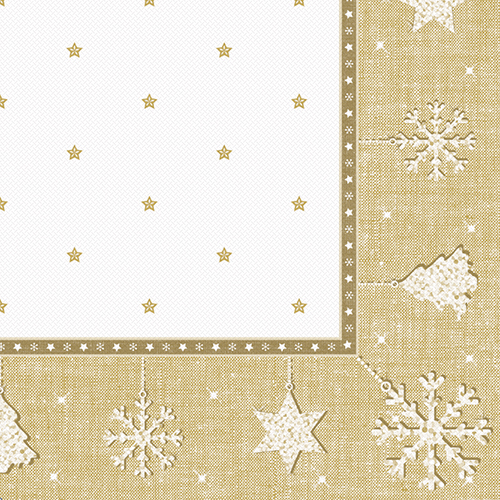 50 Servietten "ROYAL Collection" 1/4-Falz 40 cm x 40 cm gold "X-Mas"