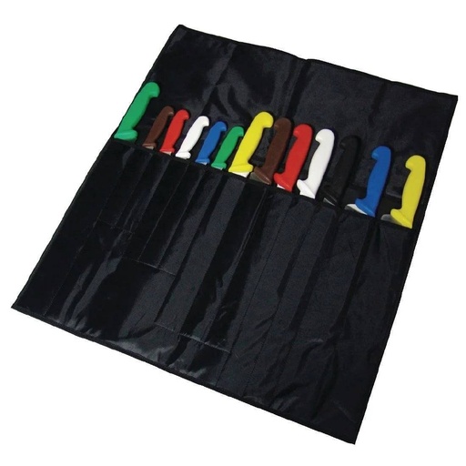 Messertasche, Rolltasche für 13 Messer, Nylon, verstärktes Rückenteil