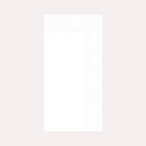 Zelltuchserviette 40x40 cm, 2-lagig, weiß, 1/8 Falz
