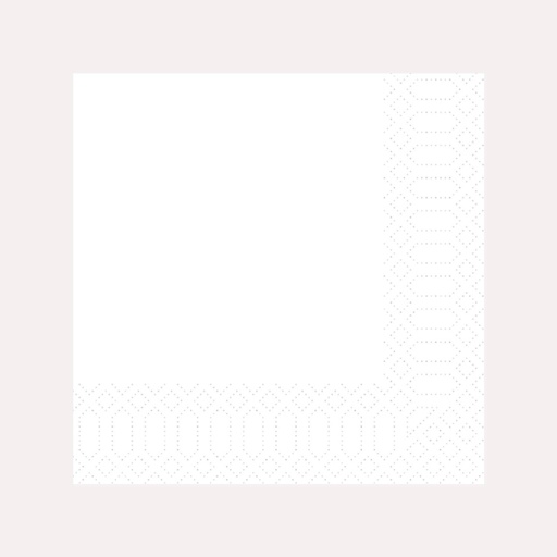 Zelltuchserviette 40x40 cm, 3-lagig, weiß, 1/4 Falz
