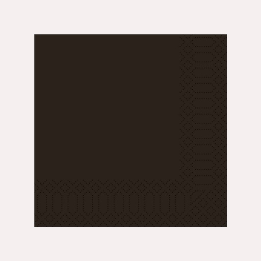 Zelltuchserviette 33x33 cm, 3-lagig, schwarz, 1/4 Falz