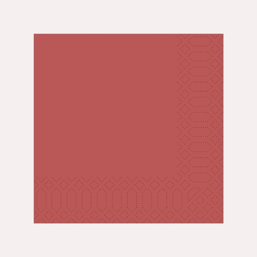 Zelltuchserviette 33x33 cm, 3-lagig, bordeaux, 1/4 Falz