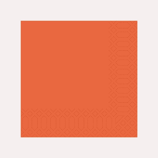 Zelltuchserviette 33x33 cm, 3-lagig, sun orange, 1/4 Falz