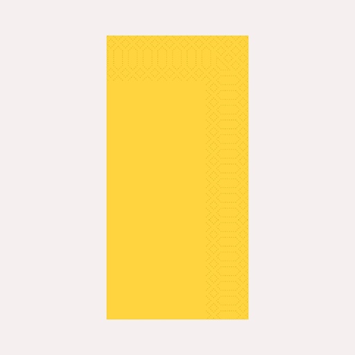 Zelltuchserviette 33x33 cm, 3-lagig, gelb, 1/8 Falz