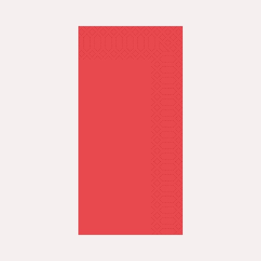 Zelltuchserviette 33x33 cm, 3-lagig, rot, 1/8 Falz