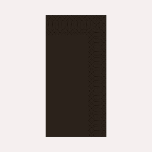 Zelltuchserviette 33x33 cm, 3-lagig, schwarz, 1/8 Falz