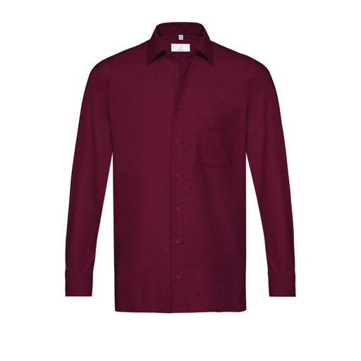 Basic-Hemd, bordeaux weinrot