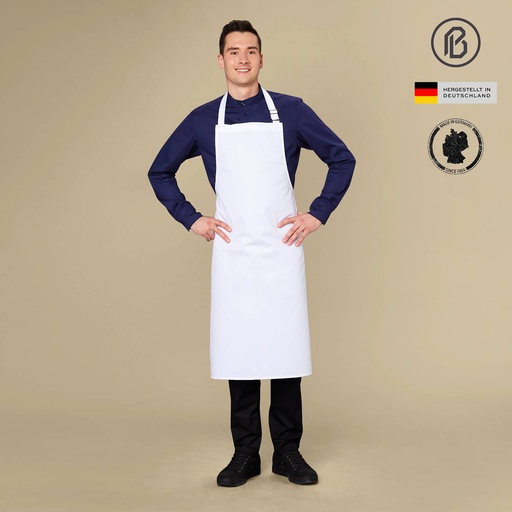 KÖPER-Latzschürze , weiss