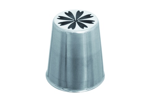 Tülle Blümchen aus Edelstahl, Ø 25 mm, Höhe 42 mm
