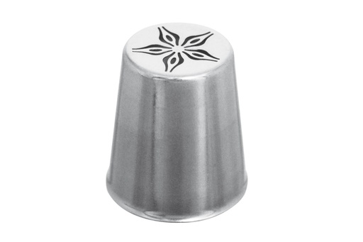 Tülle Blümchen aus Edelstahl, Ø 25 mm, Höhe 42 mm