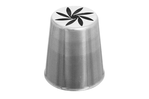 Tülle Blümchen aus Edelstahl, Ø 25 mm, Höhe 42 mm